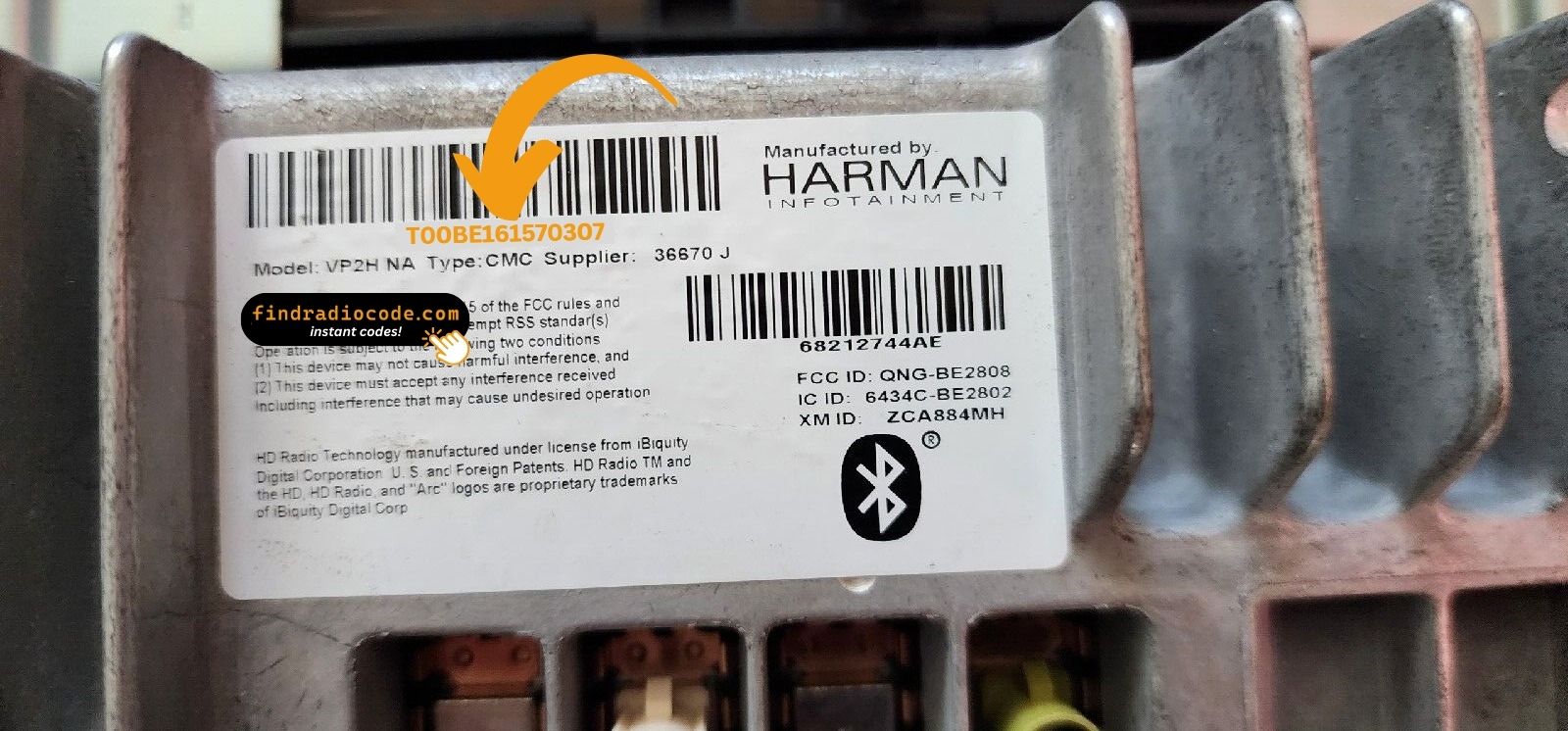 Uconnect 5.0 RA2 VP2H NA anti theft unlock using serial number